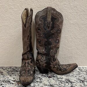 Brown Western Heeled Boots